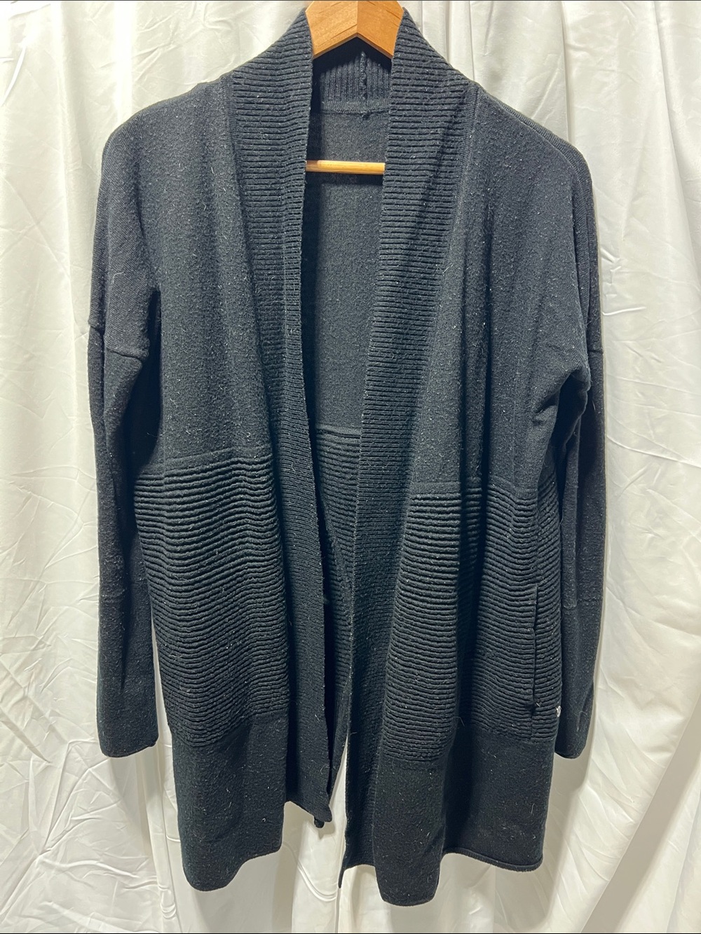 lululemon athletica Black Ribbed Knit Cardigan